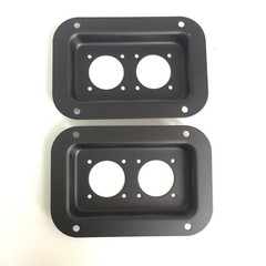 Steel Blank Speaker Jack Plates W/ Dual Large SpeakOn NL8MPR NL4MPR Hole 5″x3.5″
