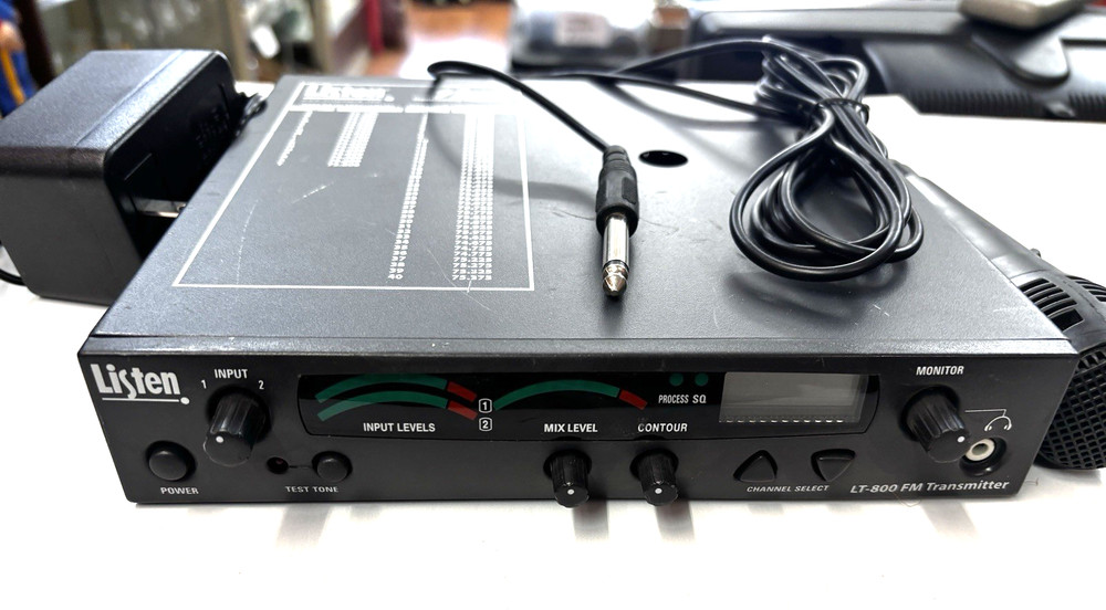 Listen LT-800-072, 72MHz Stationary RF Transmitter w/ Power Supply & Microphone