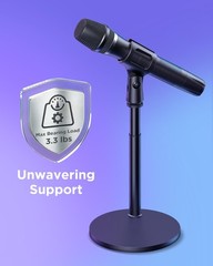 Desktop Microphone Stand, Telescopic Table Mic Stand for Desk Adjustable with…