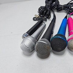 Lot of 10 Mixed Microphones – Untested, Used, Various Models and Colors
