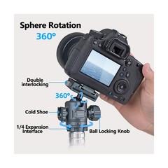 Mini Tripod for Camera,Table Tripod,Aluminum Portable Small Tripod with 360°