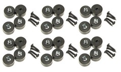 (24 PACK) PENN ELCOM 9101Y Amp / Case / Cabinet Rubber Feet – Bumper 7/8″ X 1/2″