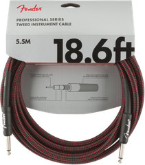 Fender Professional Series Instrument Cable, Red Tweed – 18.6 Foot
