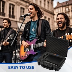 Moubruk Microphone Carrying Storage Hard Case+ Custom Foam（Pre-cut Mic Slot &…