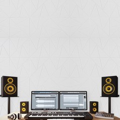VEVOR 18 Pack Acoustic Wall Panels 11.8 x 11.8 x 0.4 inch Self-Adhesive White