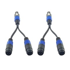 Speakon Splitter Cable 1 Female 2 Male Speaker Break Out Cable， Speak-On Cable 2