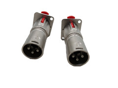 2X 1/4 TRS to3p XLR female audio Pass through feed panel mount connector adapter