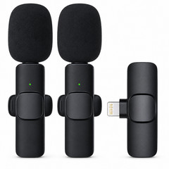 3 in 1 Wireless Clip-on Microphones for iPhone, Camera, Android, iPad