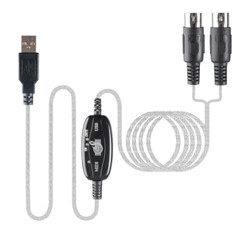 USB IN OUT For MIDI Interface Cable Converter For Music Keyboard Adapter Cord