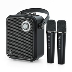 Voice Amplifier with 2 Wireless Microphones, 70W Portable Bluetooth Speaker