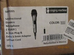 Singing Machine SMM-205 Unidirectional Dynamic Karaoke Microphone w/ 10 Ft. Cord