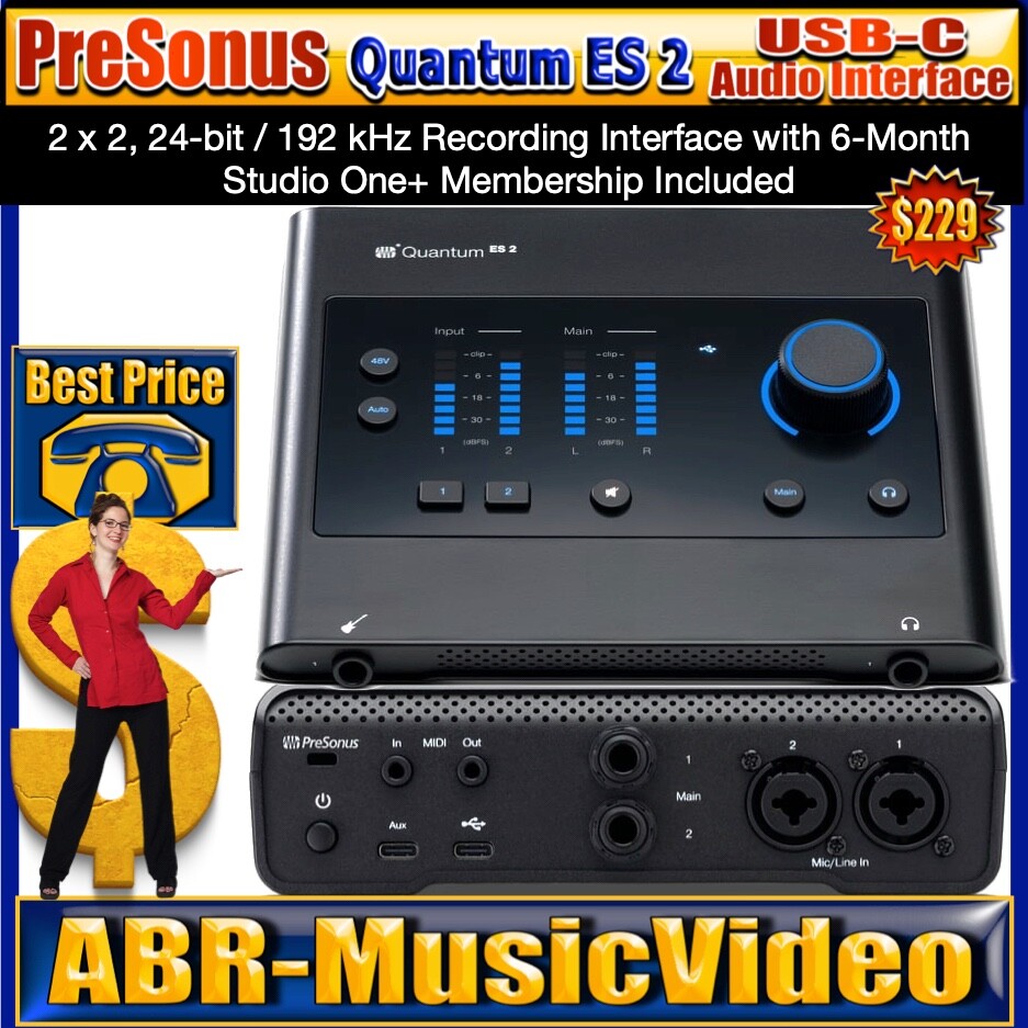 PreSonus Quantum ES 2 USB-C Audio Interface/ 1 Year Warranty
