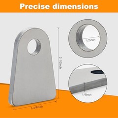 Weld on 1/2″ Hole; 2-1/2″ Height; 1-3/4″ Wide; 1/4″ Thick 20 Pcs Silver