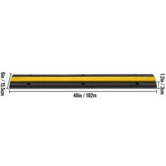VEVOR 1-Channel Rubber Cable Protector Ramps 22046 lbs. Loading Cable (4-Pieces)