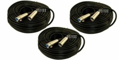3 x 50Ft XLR 3-Pin Male Female Mic Cord Audio Microphone Balanced Cable 50’Foot