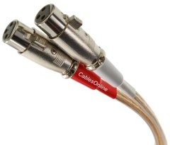 6ft CablesOnline 12AWG Speaker Wire 4-Banana Plug to 2- XLR Jacks Audio Cable