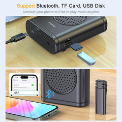 Bluetooth Voice Amplifier with Wireless Lavalier Microphone, Personal Teacher Mi