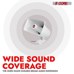 5Core PA Speaker Pair 5×8″ 65W Bull Horn Loud Audio 8Ohm Outdoor Speakers System