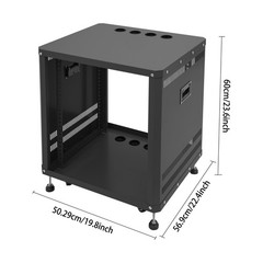 12U AV Rack Stand with Caster Wheels Network Stereo Recording Studio Rack
