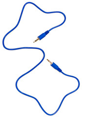 (5) Pack of Blue 3.5mm MONO TS Cables for Eurorack Modular Synth Synthesizers