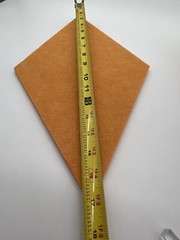 Acoustic Wall Panels 9-Pack Pink Beige Orange Decor Rhombus w/ Spacer 17” x 10”