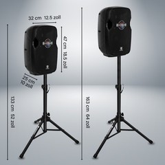 PRORECK Impact 10 PA Speaker System 800W Bluetooth DJ Karaoke Set w/ Stand Mic