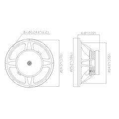 Sound Town 15″ Cast Aluminum Frame Woofer 500W Low Frequency Driver STLF-15110ZA