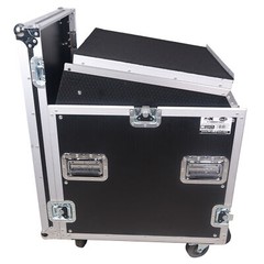 ProX T-12MRSS13ULT Road Case For 13U Top Mixer/DJ 12U Rack Combo w/Laptop Shelf