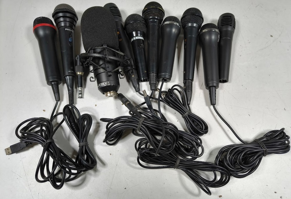 LOT OF 10 Various Brands & Models Microphone Used Working