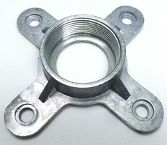 Flange Adapter 1 3/8″-18 for 1″ Bolt-On Horn Flare with 4 Hole (Aluminum Metal)