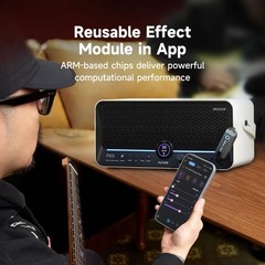 MOOER F40i Li Smart Guitar Amp 40W Touching Screen, Audio Separator, White