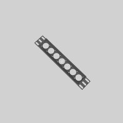 Neutrik D-Type 10″ Patch Panel for Mini Rack – 3D Printed Black PETG