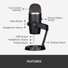 Blue Yeti Nano Premium USB Microphone – Black