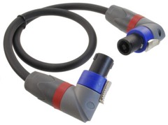 Right-Angle SpeakOn 2-Conductor 14AWG NL4FX Pro Audio Speaker Cable