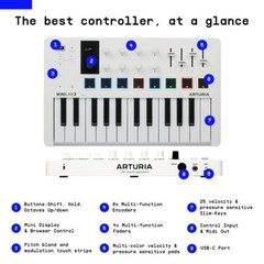 25 Key MiniLab 3 USB MIDI Controller with Velocity Sensitive Keys and Pads