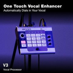 Zoom V3 Vocal Processor for Streaming & Live Performance with 2.70, Black