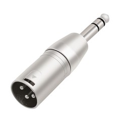 2 Pack 1/4 TRS to XLR Adapter, Balanced Quarter Inch 6.35mm Male to XLR Male Ada