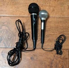 Lot of 2 Microphones EX-242 WMS-20 Japan & Uni-Directional Dynamic 600 DM-30