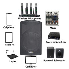 STARAUDIO 15 Inch 4000W Peak Power PA Speaker TWS Bluetooth Karaoke KTV Speaker