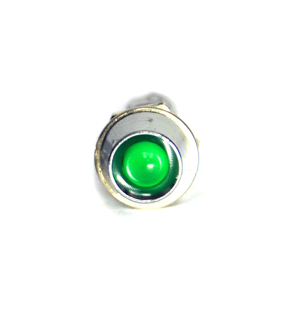 10pc 12V φ5mm LED Indicate Pilot Lamp Color = Green φ10x29mm #8015 Brass Case