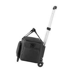 VEVOR Rolling DJ Cable Bag 1680D Padded DJ File Gig Bag with Wheels 6 Divider