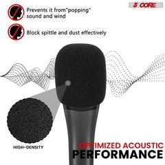 5Core Microphone Windscreen Pop Filter Sponge Foam Wind Shield Mic Cover