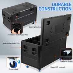 1-4X Waterproof Road Trunk Case Flight Case 1102 lb ATA Road Case 44″x22″x25″