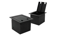 Elite Core Recessed Floor Pocket Box With 4 XLR Female + Duplex AC