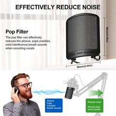 Microphone Pop Filter Metal Mic Pop Filter for BLUE YETI AT2020 AT2050
