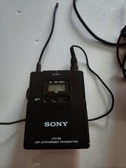Sony UTX-B2 UHF Transmitter & URX-P2 UHF Tuner, Lavalier Microphone, XLR Output