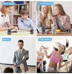 Wireless System with Dual Headset Microphones/Lavalier Lapel Mics and Bodypac…
