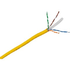 Cat 6 CMR 600 MHz 23/4 AWG 1000 Ft. Yellow Pull Box
