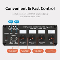 ADAU1701 2.1 4.0 DSP Digital Signal Processing Preamp Crossover 2-in 4-Out To…