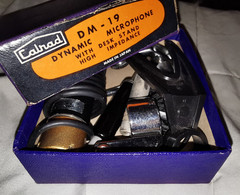MCM Vintage Japan 1960s CALRAD DM-19 High Impedance Dynamic Microphone In BOX